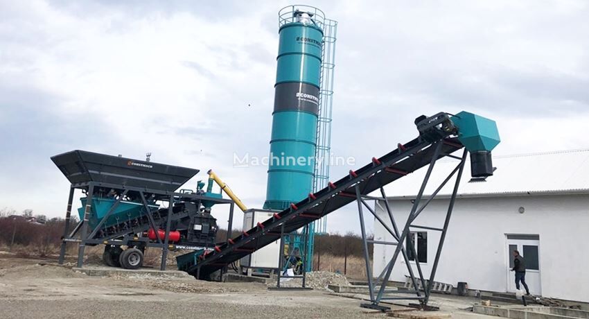 new Constmach 45 m3/h New Style Mini Mobile Concrete Batching Plant concrete plant