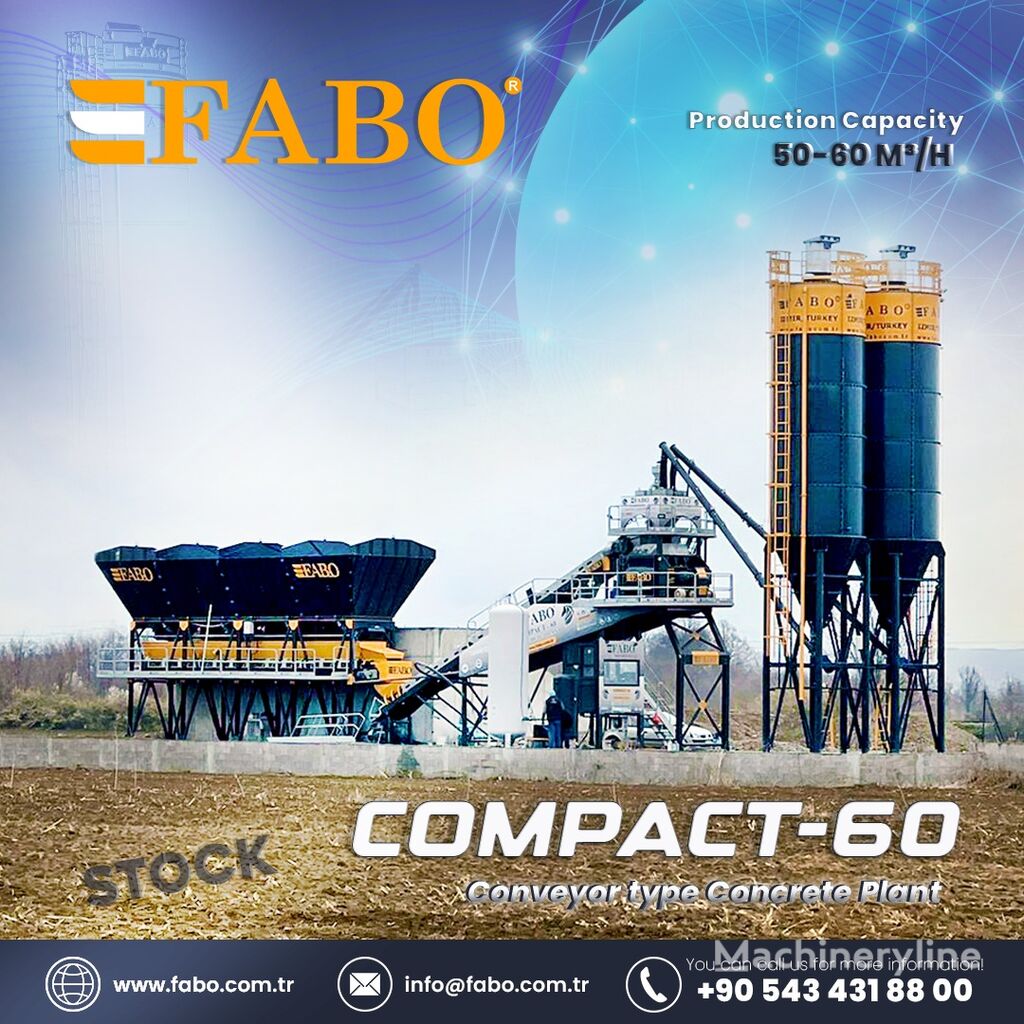 new FABO COMPACT-60 CONCRETE PLANT | CONVEYOR TYPE