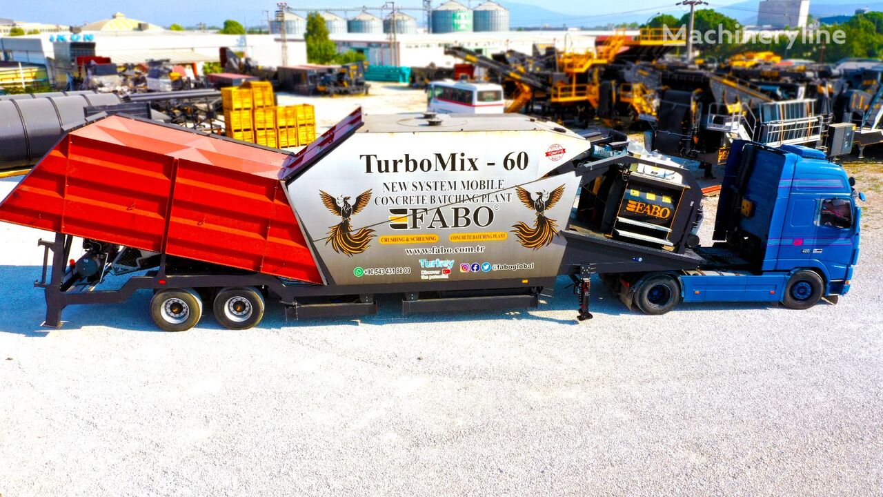 new FABO TURBOMIX-60 MOBILE CONCRETE MIXING PLANT concrete plant