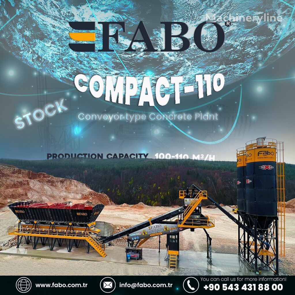 new FABO BETONNYY ZAVOD FABOMIX COMPACT-110 | NOVYY PROEKT  concrete plant