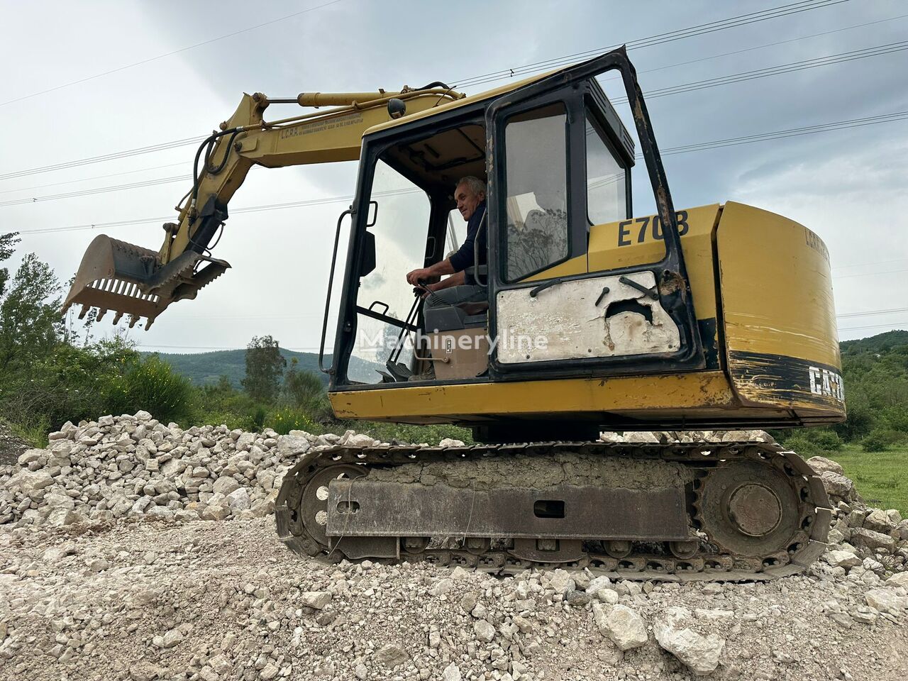 Caterpillar E70 tracked excavator