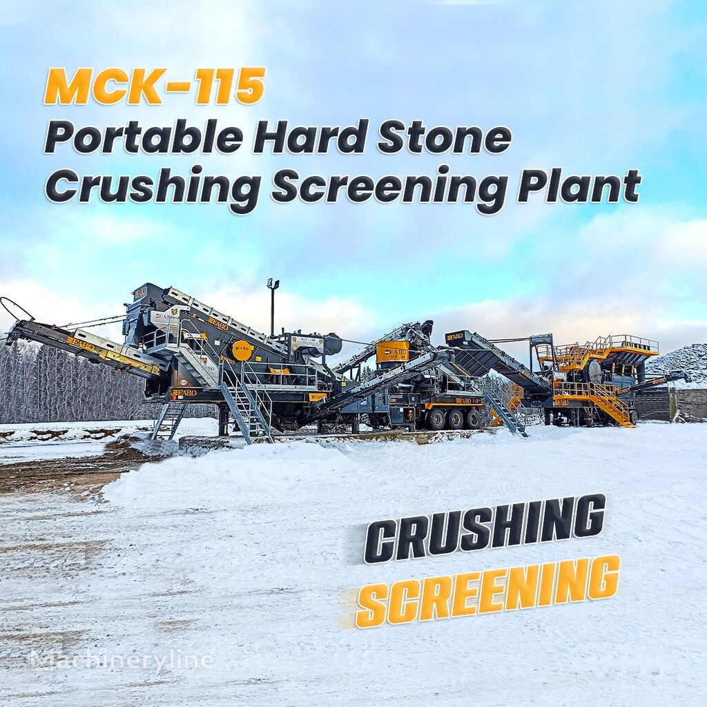 new FABO  MCK-115 HARDSTONE CRUSHING SCREENING PLANT 180-300 TPH mobile crushing plant
