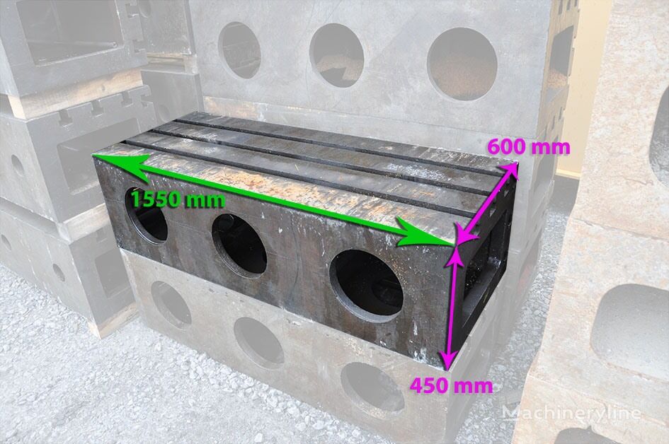 Clamping bloc Clamping bloc 1550 x 600 x 450 mm for metalworking machinery