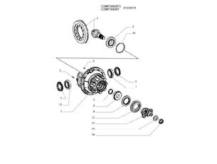 COPPIA CONICA other transmission spare part for New Holland W110 wheel loader